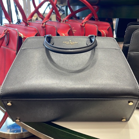 Kate Spade Madison Saffiano Leather Medium Satchel
COLOR:
Black 
NWT - Picture 15 of 16